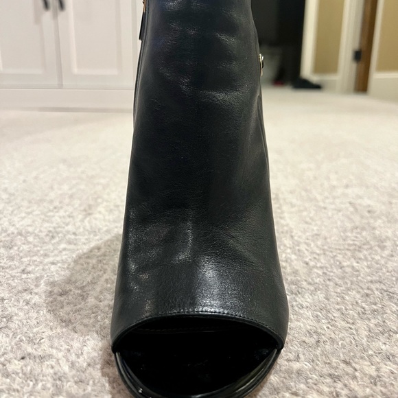 Ferragamo open toe bootie with back chain detail. - Picture 8 of 8